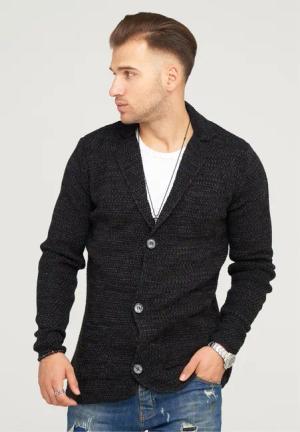 behype Strickjacke FELIAN mit modischem Reverskragen