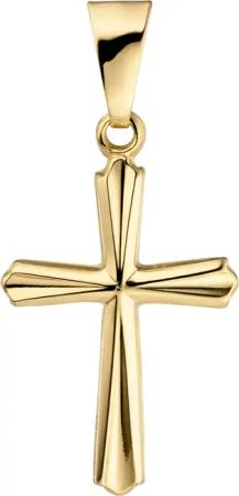 JOBO Kreuzanhänger Anhänger Kreuz, 375 Gold