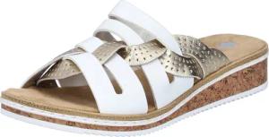 Rieker Pantolette Sommerschuh, Schlappen, Hausschuh, Keilabsatz,