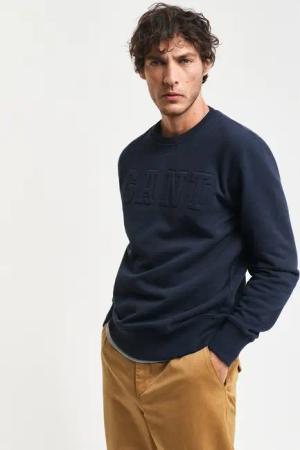 Gant Sweatshirt EMBOSSED C-NECK SWEAT eine