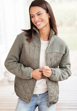 LASCANA Fleecejacke mit Steppung