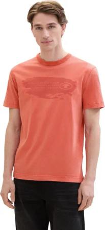 TOM TAILOR Print-Shirt in vorgewaschener Optik