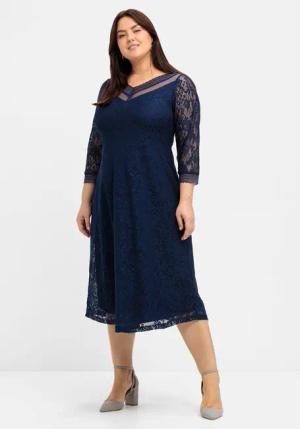 Sheego Abendkleid Große Größen aus elastischer