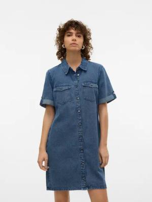 Vero Moda Jeanskleid VMJENNIE SS SHORT