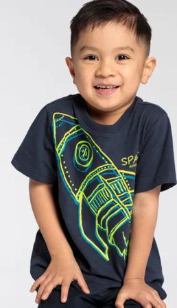 KIDSWORLD T-Shirt RAKETE Kurzarm, Basic-Passform, mit