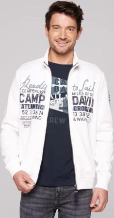 CAMP DAVID Sweatjacke mit Stehkragen