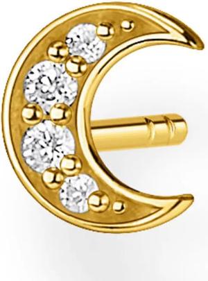 THOMAS SABO Single-Ohrstecker Mond pavé gold,