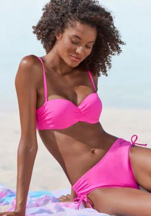 Venice Beach Bandeau-Bikini-Top Lucky, aus gerippter