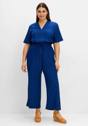 Sheego Jumpsuit Große Größen mit Bindegürtel,
