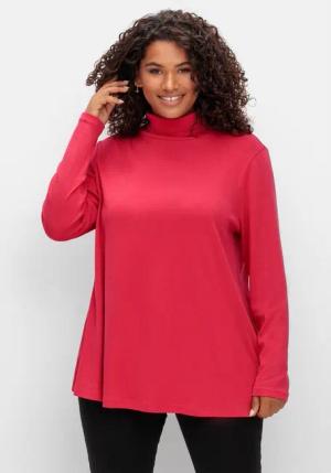 Sheego Langarmshirt Große Größen mit Rollkragen,