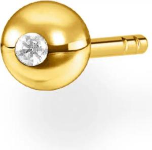 THOMAS SABO Single-Ohrstecker weißer Stein gold,