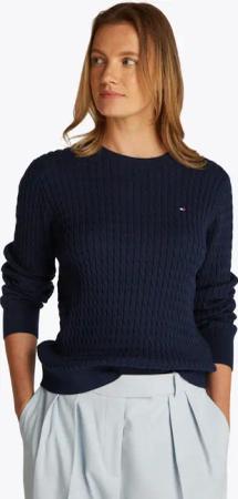 Tommy Hilfiger Rundhalspullover CO CABLE C-NK