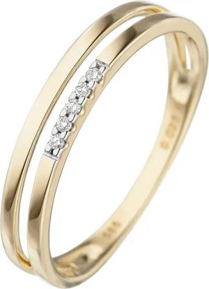 JOBO Diamantring, 585 Gold mit 5