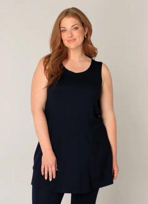 Base Level Curvy Longshirt ABBIGALE ärmellos,