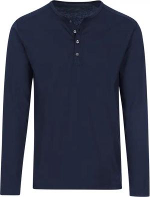 Trigema Longsleeve TRIGEMA Langarmshirt mit Knopfleiste