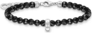 THOMAS SABO Armband rosa Perlen, schwarze