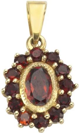 Vivance Kettenanhänger 333/- Gelbgold mit Granat