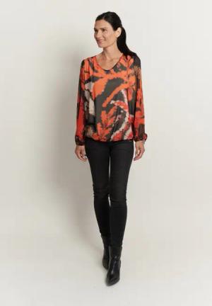 Seidel Moden Langarmbluse mit All-Over Print,
