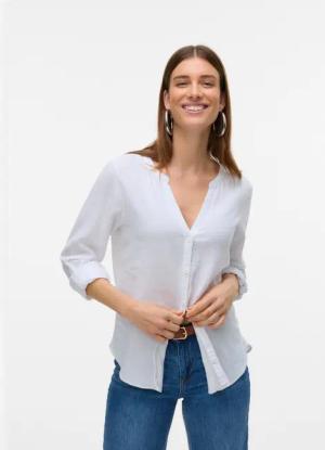 Vero Moda Langarmbluse VMLINN LS V-NECK