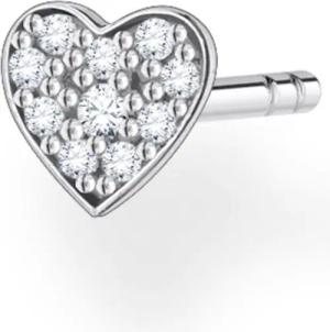 THOMAS SABO Single-Ohrstecker Herz pavé silber,