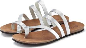 LASCANA Zehentrenner Sandale, Pantolette aus Leder