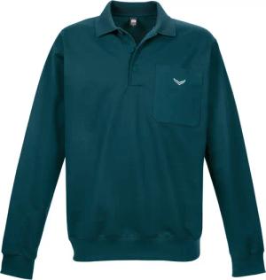 Trigema Sweatshirt TRIGEMA Langarm Polo aus