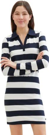 TOM TAILOR Denim Jerseykleid in Streifen-Optik