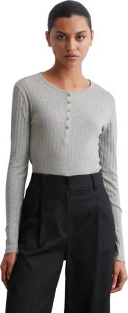 Marc O'Polo Henleyshirt moderne Rippenstruktur
