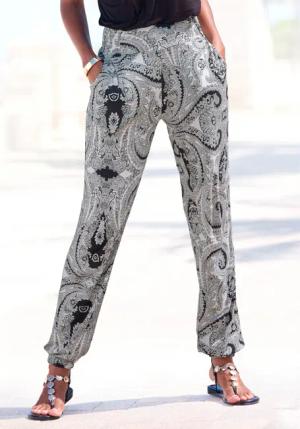LASCANA Jerseyhose mit Paisleydruck und Taschen,