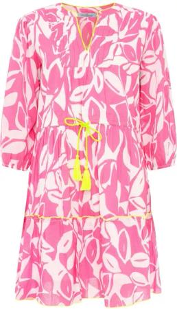 Zwillingsherz Sommerkleid "Blätter Zweifarbig" mit Tasseln