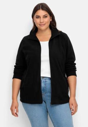 Sheego Strickjacke Große Größen mit Reißverschluss