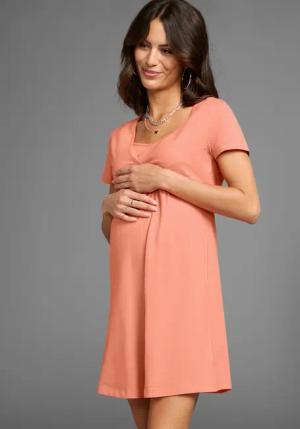 Neun Monate Umstandskleid Kurzes Schwangerschafts-Jerseykleid, Minikleid