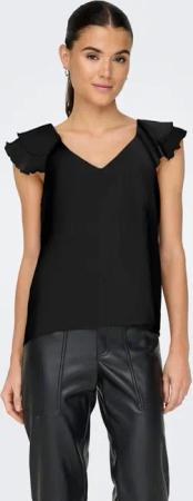 ONLY Blusenshirt ONLASTA LIFE CAPSLEEVE V-NECK