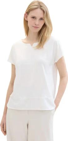 TOM TAILOR T-Shirt mit geschlitztem Rundhalsaussschnitt