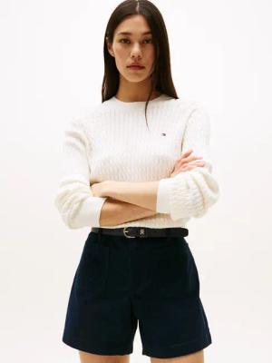 Tommy Hilfiger Rundhalspullover CO CABLE C-NK