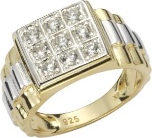 Vivance Fingerring 925 Silber zweifarbig Zirkonia