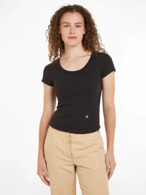 Tommy Hilfiger T-Shirt SLIM RIB SCOOP