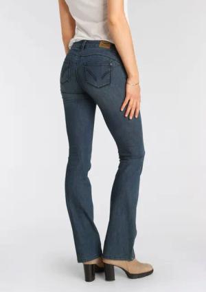 Arizona Bootcut-Jeans Shaping bootcut, Kontrastnähte, Used-Look-Waschung,