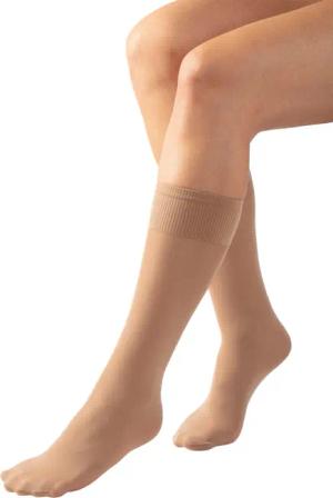 Janastyle Kniestrümpfe Microfaser Kniestrümpfe, gummilos und