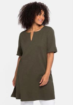 Sheego Longshirt Große Größen mit geschlitztem