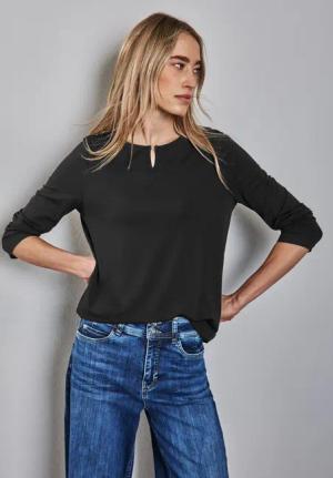 STREET ONE 3/4-Arm-Shirt mit Cut-Out Ausschnitt