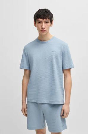 HUGO T-Shirt,Austin T-Shirt Waffelstruktur und Logo-Stickerei