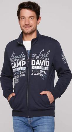 CAMP DAVID Sweatjacke mit Stehkragen