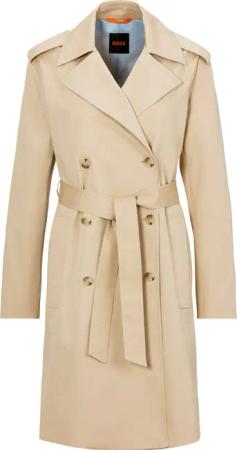 BOSS ORANGE Kurzmantel Cotrench Premium Damenmode