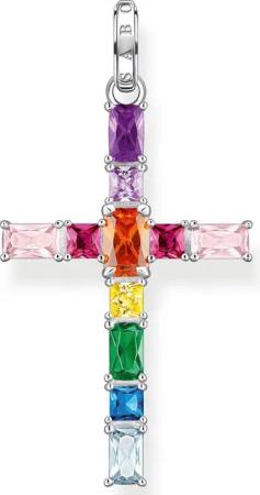 THOMAS SABO Kettenanhänger Kreuz pinke oder