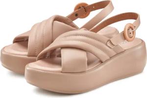 LASCANA Sommerschuh Plateausandale Sandalette aus Leder