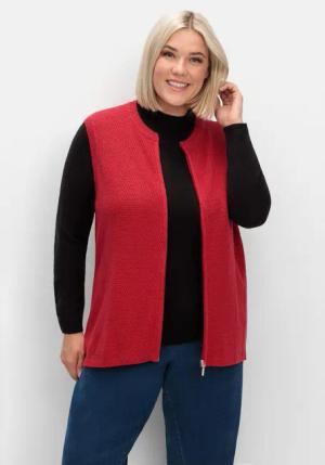 Sheego Strickweste Große Größen aus Baumwoll-Mix,