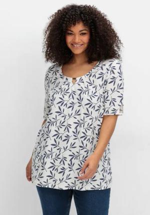 Sheego T-Shirt Große Größen mit Blätterprint