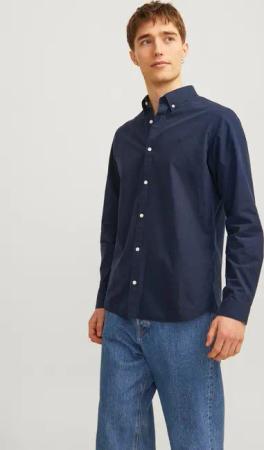 Jack & Jones Langarmhemd JPRCCPOPLIN LOGO