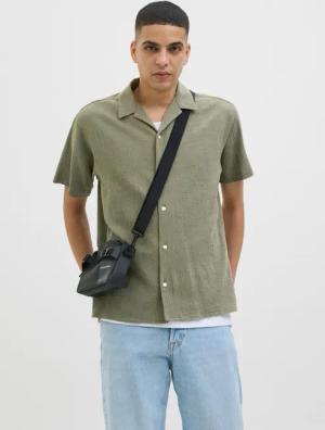 Jack & Jones Kurzarmhemd JORLUKE CRINKLE